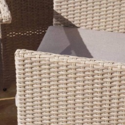 Cube 10 Seater Rattan Garden Dining Set - Light Grey with Polywood Top - thumbnail 4