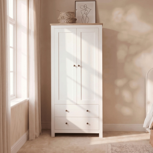 Bampton Double Wardrobe - Alabaster White - image 1