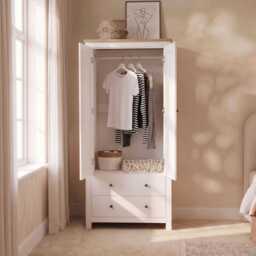 Bampton Double Wardrobe - Alabaster White - thumbnail 2