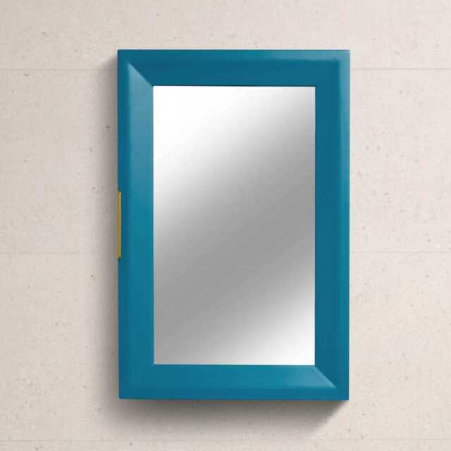 Nami Wall Cabinet with Mirror - Teal Blue - image 1