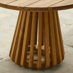 Willow Wooden Garden Coffee Table - White Acacia - thumbnail 2