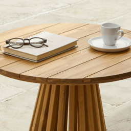Willow Wooden Garden Coffee Table - White Acacia - thumbnail 4