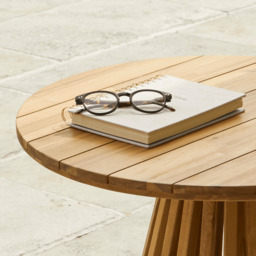 Willow Wooden Garden Coffee Table - White Acacia - thumbnail 3