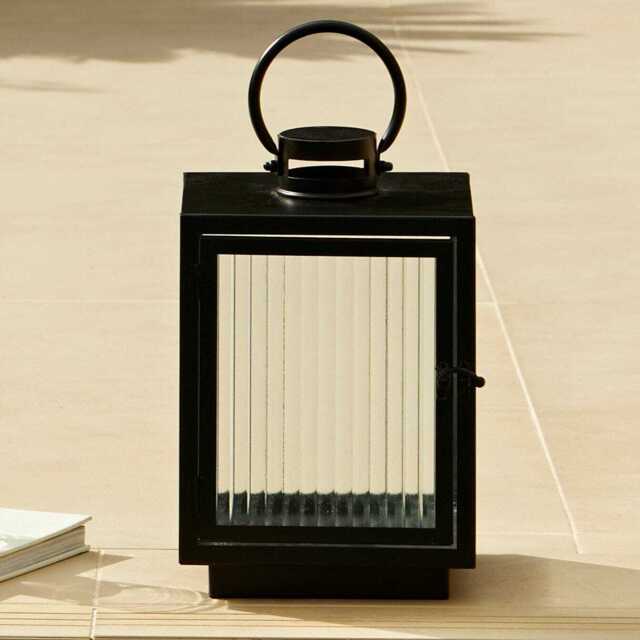 Revesby 30cm Lantern - Black Metal - image 1