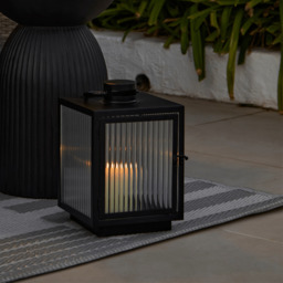 Revesby 30cm Lantern - Black Metal - thumbnail 5
