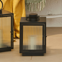 Revesby 30cm Lantern - Black Metal - thumbnail 3