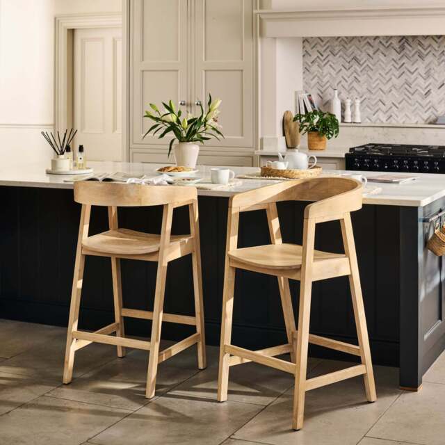 Ella Bar Stool - Whitewash Oak - image 1