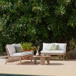 Mali 4 Seater Wooden Garden Sofa Set with Coffee Table - thumbnail 1