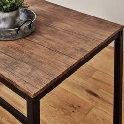 Sheffield Rich Oak Dining Table Set - 4 Seater - 2 Sheffield Benches - Matte Black Legs - thumbnail 5