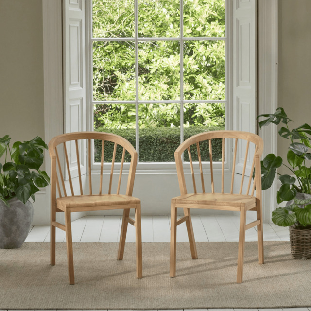 Mabel Whitewash Oak Dining Chairs - Set of 2 - image 1