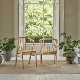 Mabel Whitewash Oak Dining Chairs - Set of 2 - thumbnail 5