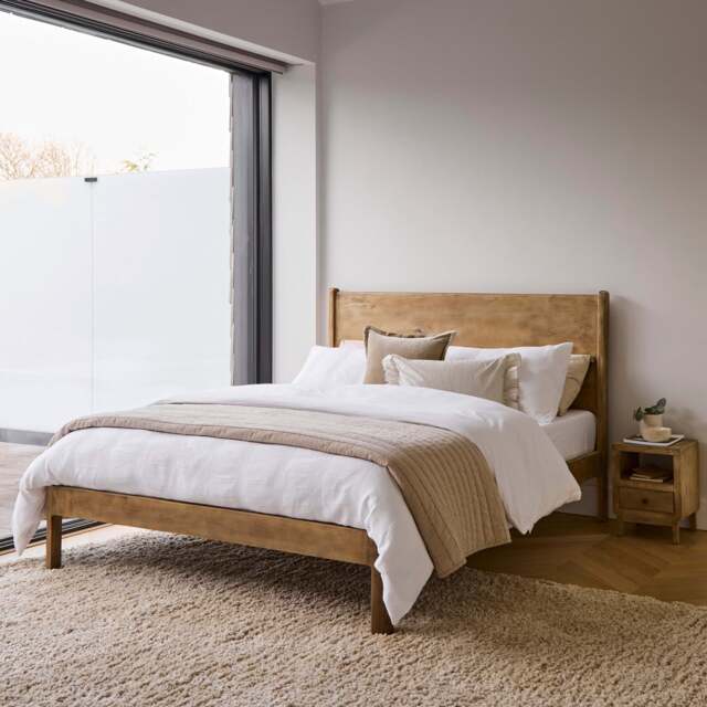 Colton Double Bed Frame - Mango Wood - image 1