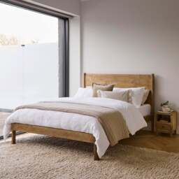 Colton Double Bed Frame - Mango Wood - thumbnail 1