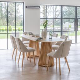 Willow Pale Oak  Oval Dining Table - thumbnail 2