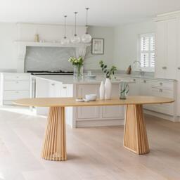 Willow Pale Oak  Oval Dining Table - thumbnail 3