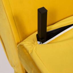 Una 2 Seater Double Sofa Bed - Yellow Velvet - thumbnail 6