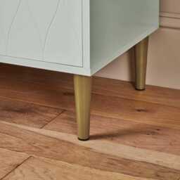 Outlet - Gloria Small Sideboard - Pale Sage Green & Brass Effect - thumbnail 3