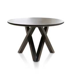 Levi Jet Black Acacia Wood Round Dining Table - thumbnail 5