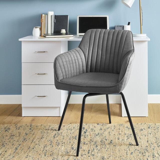 Darcy Office Swivel Chair - Grey with Black Legs - image 1