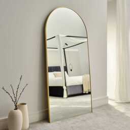 Ingham 180x90cm Full Length Arch Mirror -  Gold - thumbnail 1