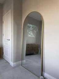 Ingham 180x90cm Full Length Arch Mirror -  Gold - thumbnail 3