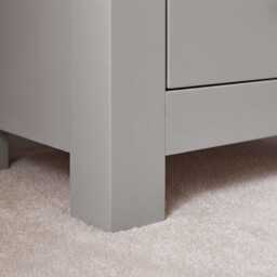 Bampton 3 Drawer Bedside Table - Stone Grey - thumbnail 4