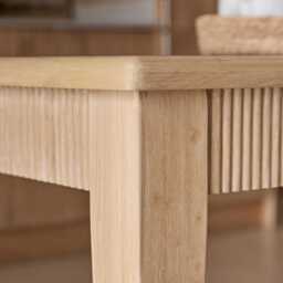 Raleigh Whitewash Oak Rectangular Dining Table Set - 6 Seater - Freya Sand Dining Chairs - Whitewash Oak Legs - thumbnail 4