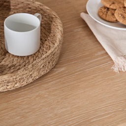 Raleigh Whitewash Oak Rectangular Dining Table Set - 6 Seater - Freya Sand Dining Chairs - Whitewash Oak Legs - thumbnail 5