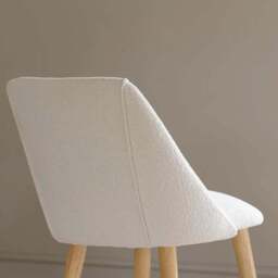 Freya Light Beige Dining Chairs - Set of 2 - Pale Oak Legs - thumbnail 3