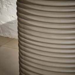 Carlotta Dark Grey Round Concrete Side Table - thumbnail 3