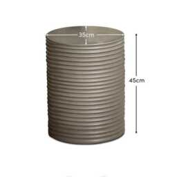 Carlotta Dark Grey Round Concrete Side Table - thumbnail 5