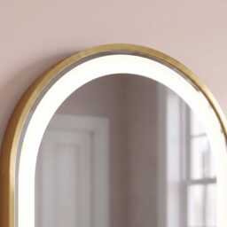 Ingham 65x45cm LED Arch Bathroom Mirror - Gold - thumbnail 3
