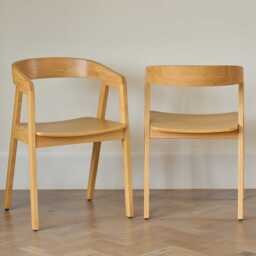 Charlotte Pale Oak Round Dining Table Set - 4 Seater - Ella Pale Oak Carver Chair - thumbnail 4