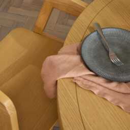 Charlotte Pale Oak Round Dining Table Set - 4 Seater - Ella Pale Oak Carver Chair - thumbnail 5