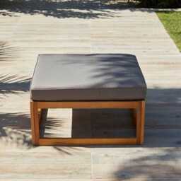 Rowan Garden Footstool Cushion Cover - Grey