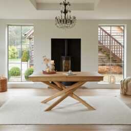 Amelia Whitewash Extending Dining Table Set - 6 Seater - Bella Light Beige Boucle Dining Chairs - Whitewash Legs - thumbnail 2