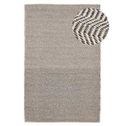 Alverton Clay & Black Geometric Wool with Cotton Rug - 160 x 230cm - thumbnail 1