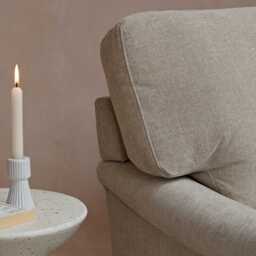 Brea Mink Taupe  Armchair - Whitewash Oak Legs - thumbnail 2