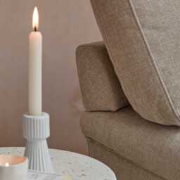 Brea Mink Taupe  Armchair - Whitewash Oak Legs - thumbnail 6
