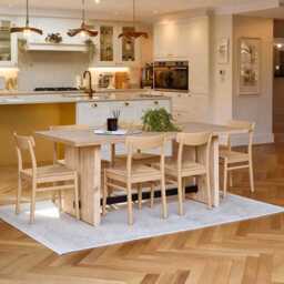 Priya Whitewash Dining Table Set - 6 Seater -  Faye Whitewash Oak Dining Chairs - thumbnail 1