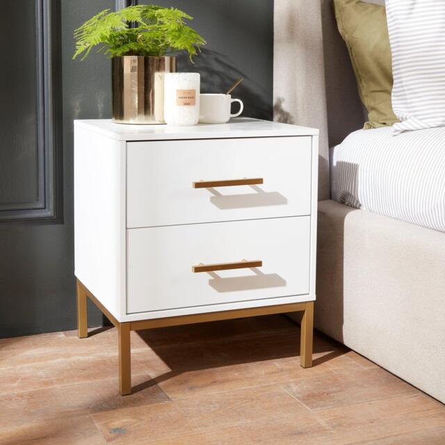 Marie Bedside Table - White - image 1