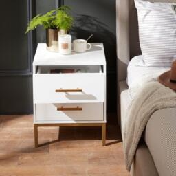 Marie Bedside Table - White - thumbnail 3
