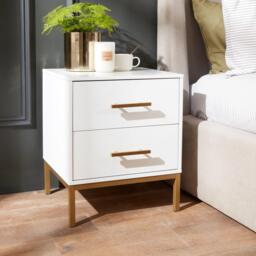 Marie Bedside Table - White - thumbnail 1