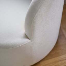 Sawyer 68cm Swivel Armchair & Alder 45cm Footstool - Oyster White - thumbnail 3