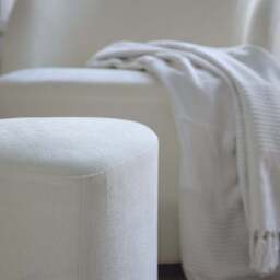 Sawyer 68cm Swivel Armchair & Alder 45cm Footstool - Oyster White - thumbnail 5