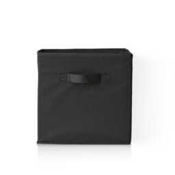 Cara 9 Cube Storage Unit - Chalk White Bookcase with Black Boxes - thumbnail 5