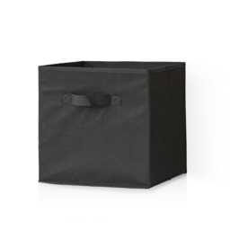 Cara 9 Cube Storage Unit - Chalk White Bookcase with Black Boxes - thumbnail 6
