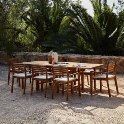 Aspen 8 Seater Wooden Extendable Garden Dining Set - thumbnail 1