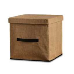 Cara 8 Cube Storage Unit in Chalk White & 4 Jute Handled Box Drawers - thumbnail 4