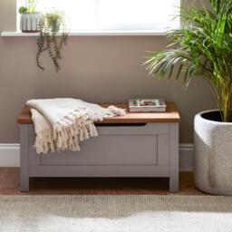 Bampton Blanket Box - Grey - thumbnail 1